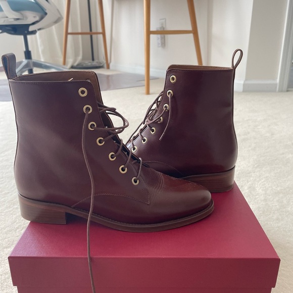 Bobbies Doria Chestnut Lace-Up Boots - Picture 2 of 5